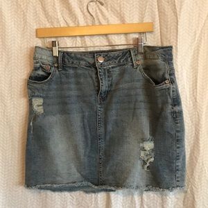 Light Washed Jean Skirt